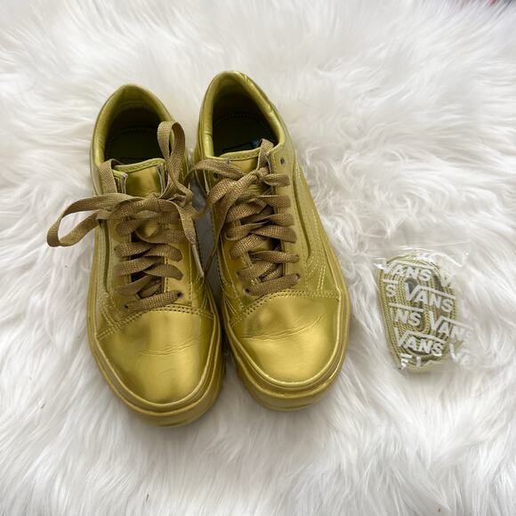 Vans x Collina Strada Gold Metallic Chunky Sneakers - Picture 11 of 11